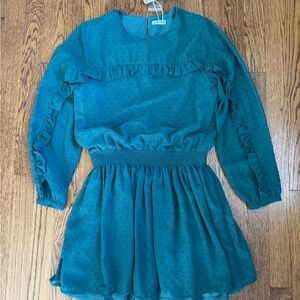 Mayoral GreenKids Dress with Ruffle Accents. NWT. Size 14